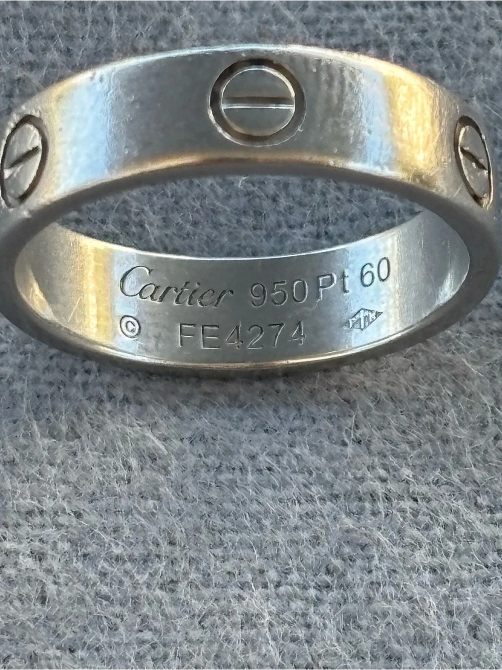 Cartier Silver Screw Motif Band Ring